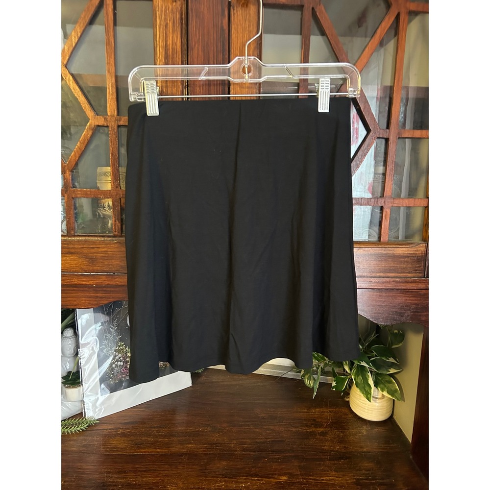 Wilfred Aritzia Black Mini Skirt Lenzing EcoVero‎ Viscose Stretch Size M 97241
